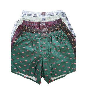Polo Ralph Lauren Classic Boxer Shorts Lot Of 5 Cotton Plaid & Printed M/L